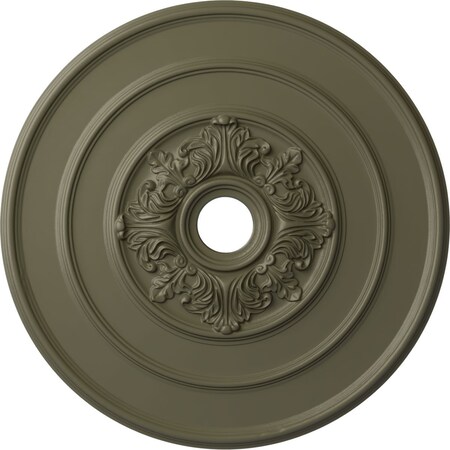 Ekena Millwork Traditional with Acanthus Leaves Ceiling Medallion, 26"OD x 3 1/8"ID x 1 1/2"P, Spartan Stone CM26TASSF